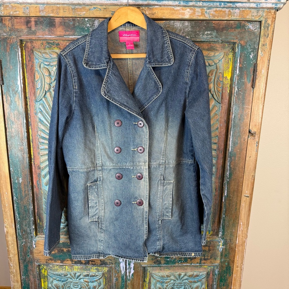 Vintage Y2K denim jacket blazer Xhilaration